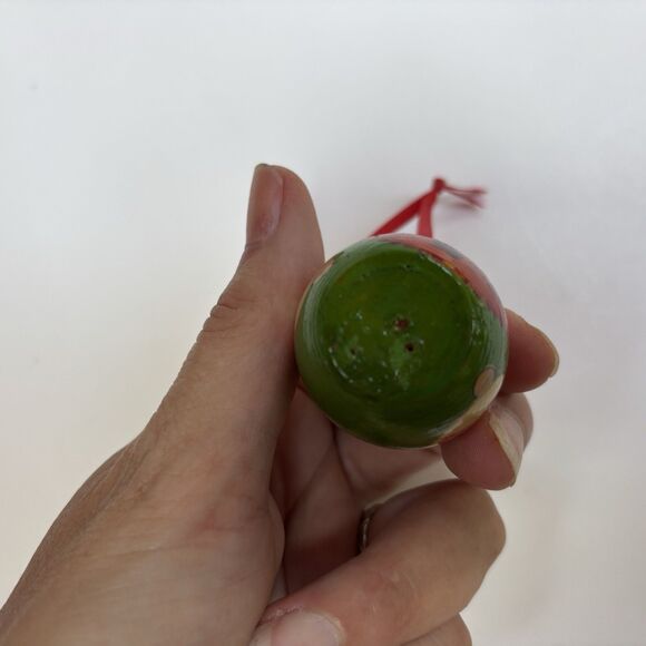 Matryoshka Wooden Doll Egg Hand Painted Babushka Russia Christmas Ornament - Picture 6 of 9